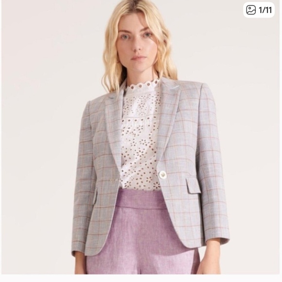 Veronica Beard Schoolboy Plaid Dickey Jacket Size 4 - Picture 1 of 11